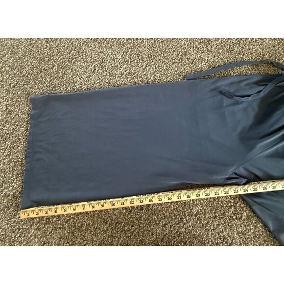 Sienna Sky Slate Blue Spaghetti Strap Wide Leg Cropped Jumpsuit‎ Size M Side tie - Picture 10 of 12